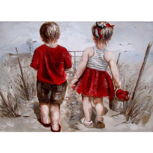Play Children - Full Round Drill Diamond Painting 40*30CM