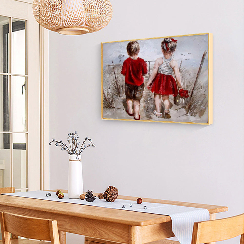 Play Children - Full Round Drill Diamond Painting 40*30CM