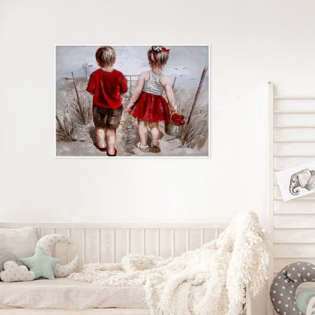 Play Children - Full Round Drill Diamond Painting 40*30CM