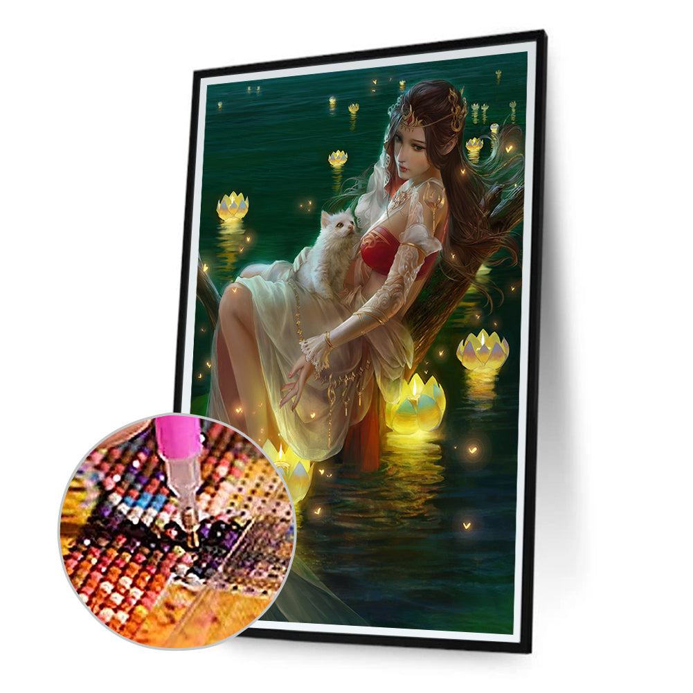 Gamified Girl - Full Round Drill Diamond Painting 30*50CM