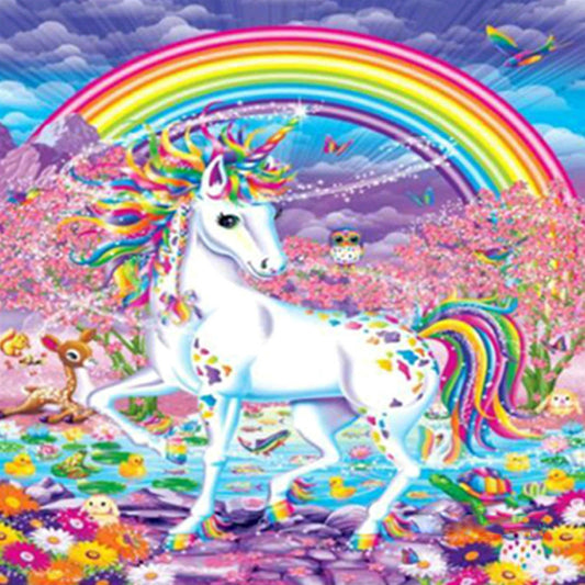 Rainbow Unicorn - Full Round Drill Diamond Painting 50*50CM