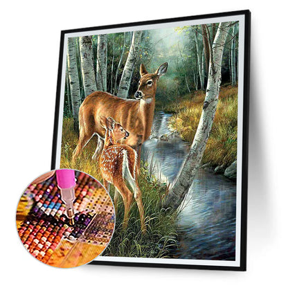 Sika Deer - Full Round Drill Diamond Painting 40*50CM