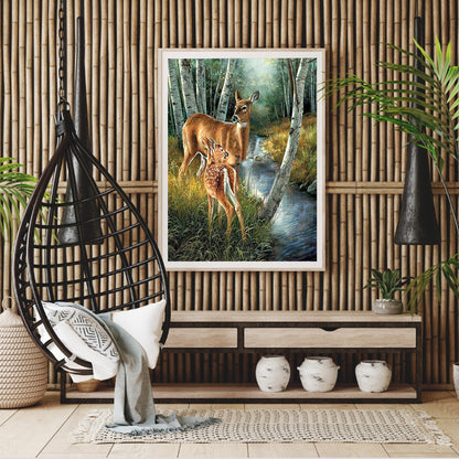 Sika Deer - Full Round Drill Diamond Painting 40*50CM