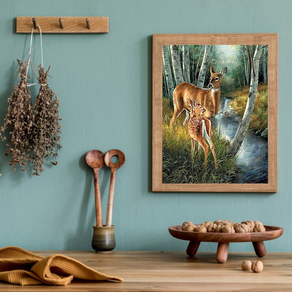 Sika Deer - Full Round Drill Diamond Painting 40*50CM