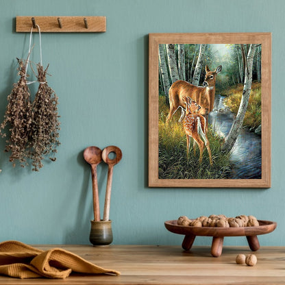 Sika Deer - Full Round Drill Diamond Painting 40*50CM