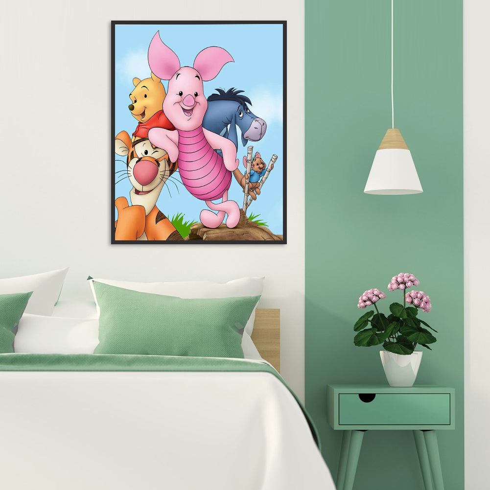 Pooh And Piglet - Full Round Drill Diamond Painting 40*50CM