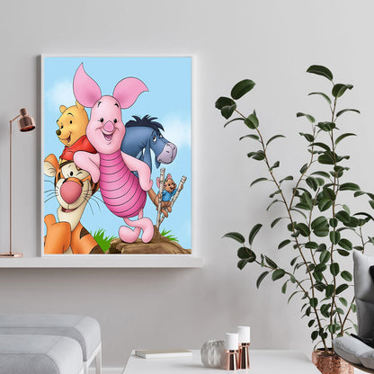 Pooh And Piglet 40*50CM(Canvas) Full Round Drill Diamond Painting