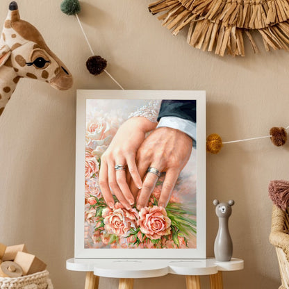Couple Rings - Full Round Drill Diamond Painting 40*50CM