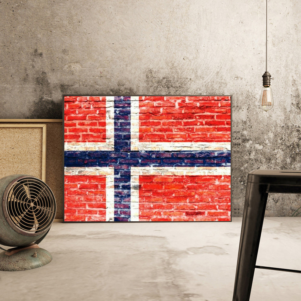 Flag 40*30CM(Canvas) Full Square Drill Diamond Painting