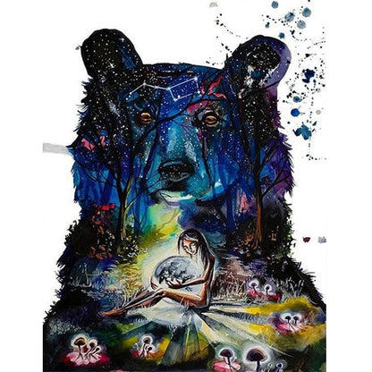 Star Bear 30*40CM(Canvas) Full Round Drill Diamond Painting