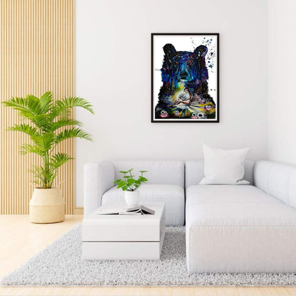 Star Bear 30*40CM(Canvas) Full Round Drill Diamond Painting