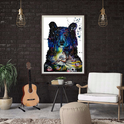 Star Bear 30*40CM(Canvas) Full Round Drill Diamond Painting