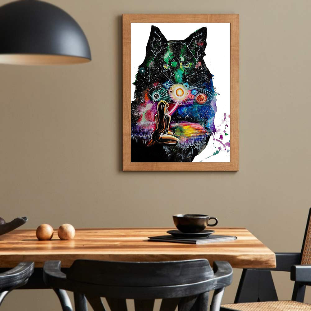 Star Wolf - Full Round Drill Diamond Painting 30*40CM