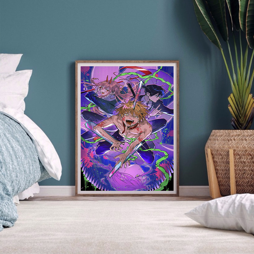 Chainsaw Man - Full Round Drill Diamond Painting 30*40CM