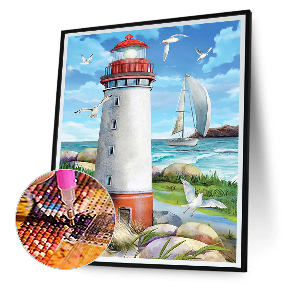 Lighthouse - Full Square Drill Diamond Painting 30*40CM