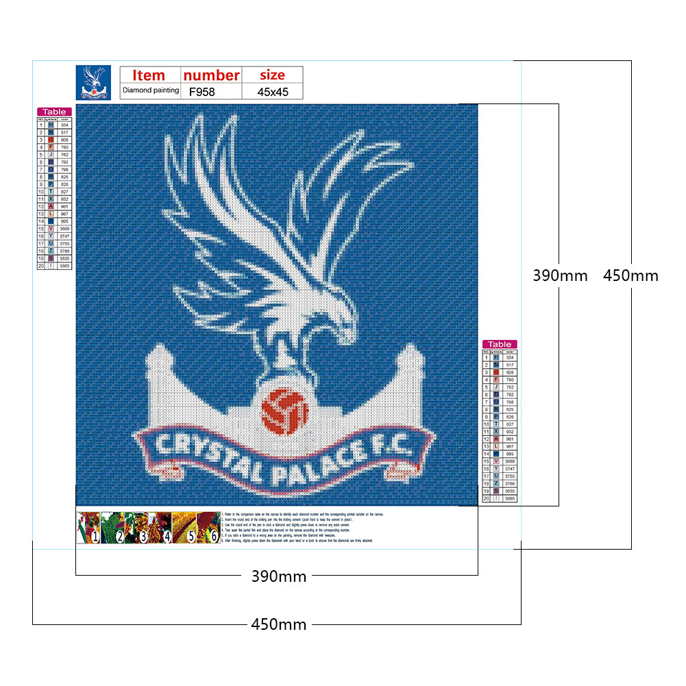 Crystal Palace Football Club - Full Square Drill Diamond Painting 45*45CM
