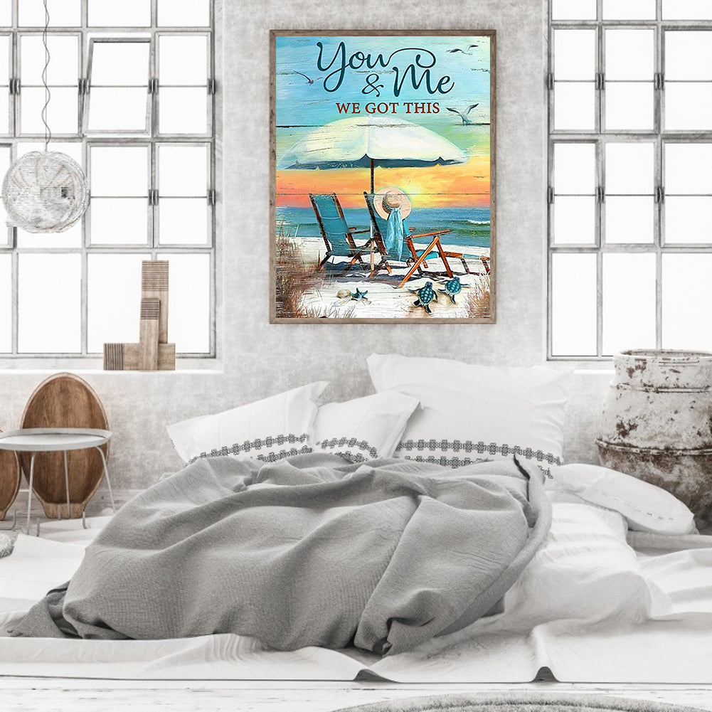 Beach Chairs - Full Round Drill Diamond Painting 30*40CM