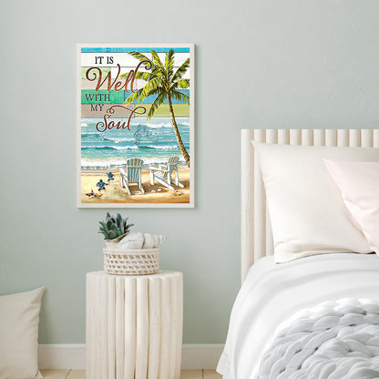 Beach Chairs - Full Round Drill Diamond Painting 30*40CM