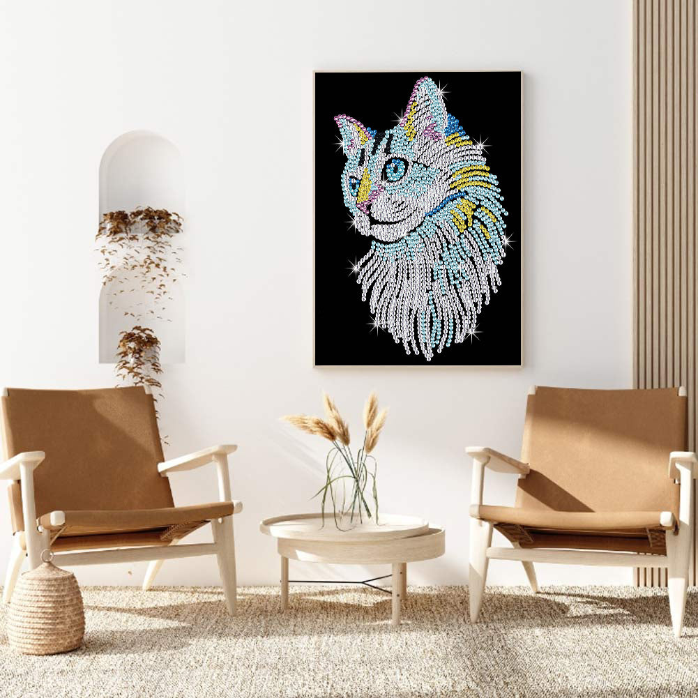 The Cat - Crystal Drill Diamond painting 30*40CM