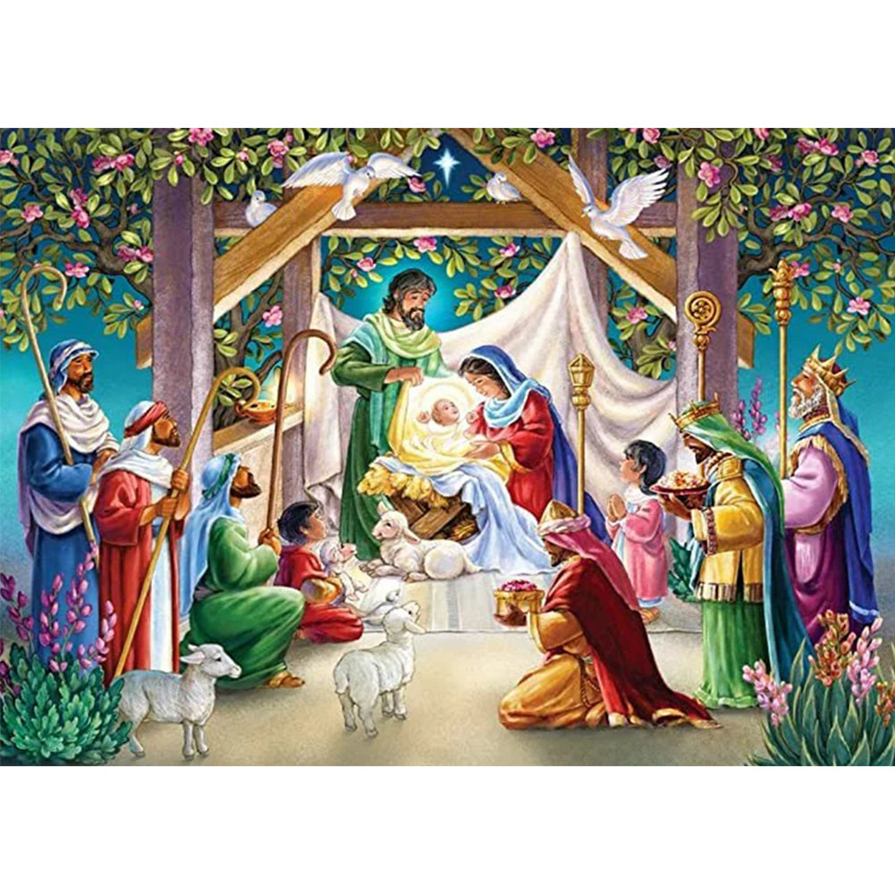 Jesus Godfather - Full Round Drill Diamond Painting 40*30CM