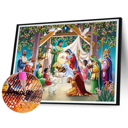 Jesus Father And Mother - Full Round Drill Diamond Painting 40*30CM