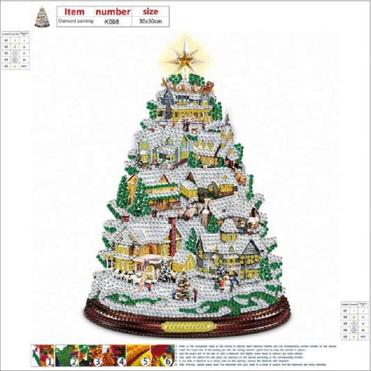 Christmas Tree - Special Shaped Drill Diamond Painting 30*30CM