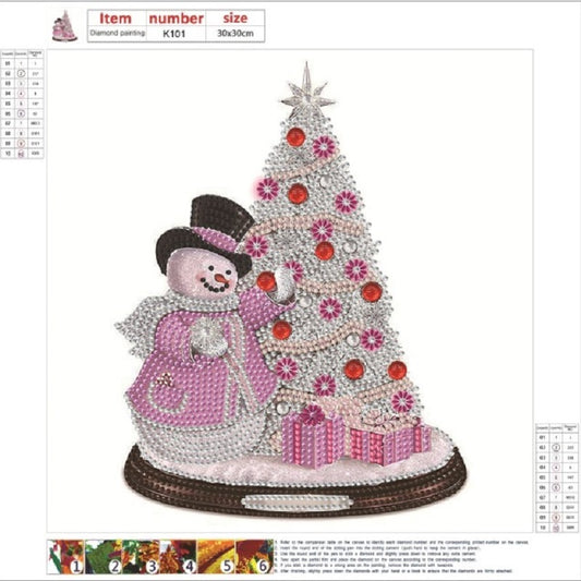 Christmas Snowman - Special Shaped Drill Diamond Painting 30*30CM