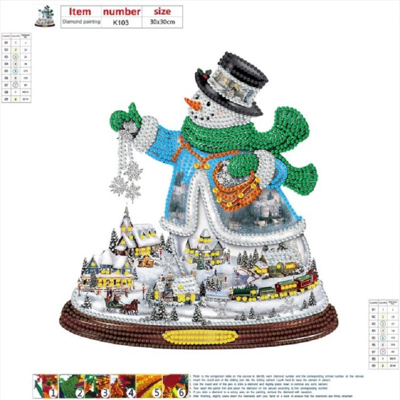 Christmas Snowman - Special Shaped Drill Diamond Painting 30*30CM