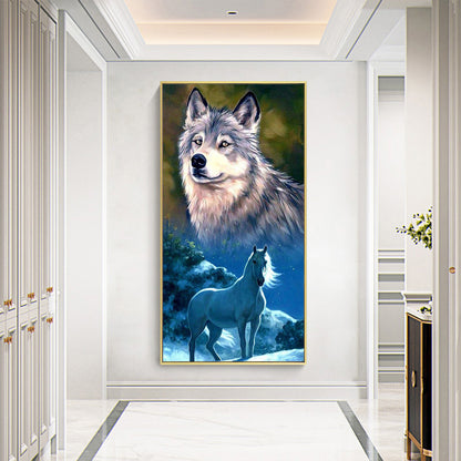 Snow Wolf - Full Round Drill Diamond Painting 40*60CM