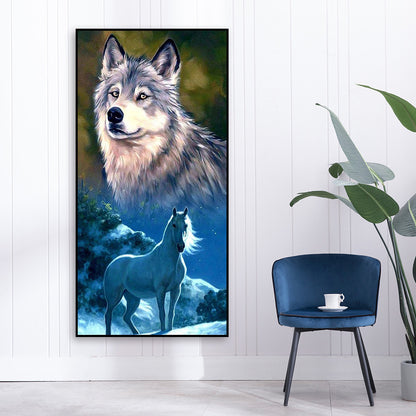 Snow Wolf - Full Round Drill Diamond Painting 40*60CM