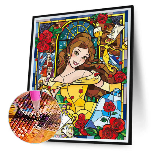 Princess Belle 30*40CM(Canvas) Full Round Drill Diamond Painting