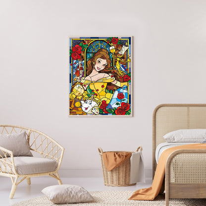 Princess Belle 30*40CM(Canvas) Full Round Drill Diamond Painting