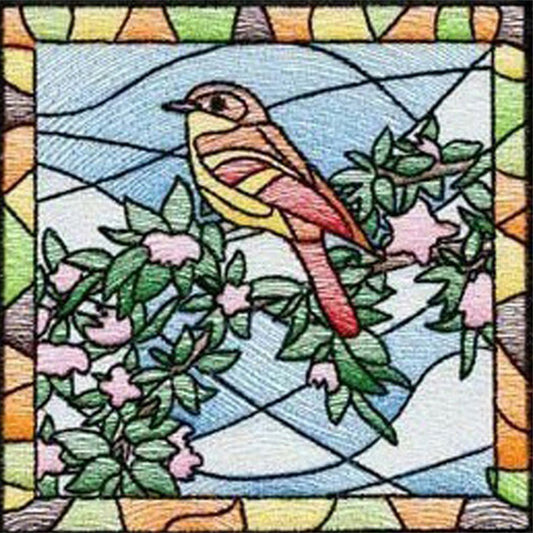 Grid Bird Embroidery Painting - Full Square Drill Diamond Painting 40*40CM