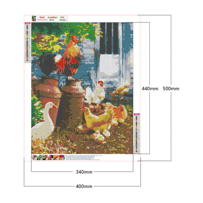 Rooster - Full Square Drill Diamond Painting 40*50CM