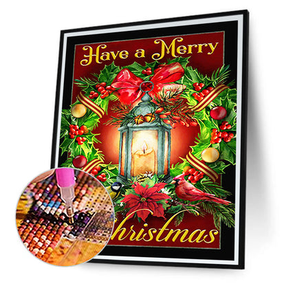 Christmas Wreath - Full Round Drill Diamond Painting 30*40CM