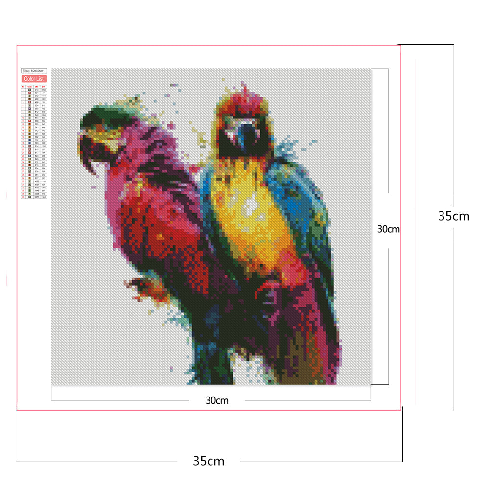 Parrot - Full Square Drill Diamond Painting 30*30CM