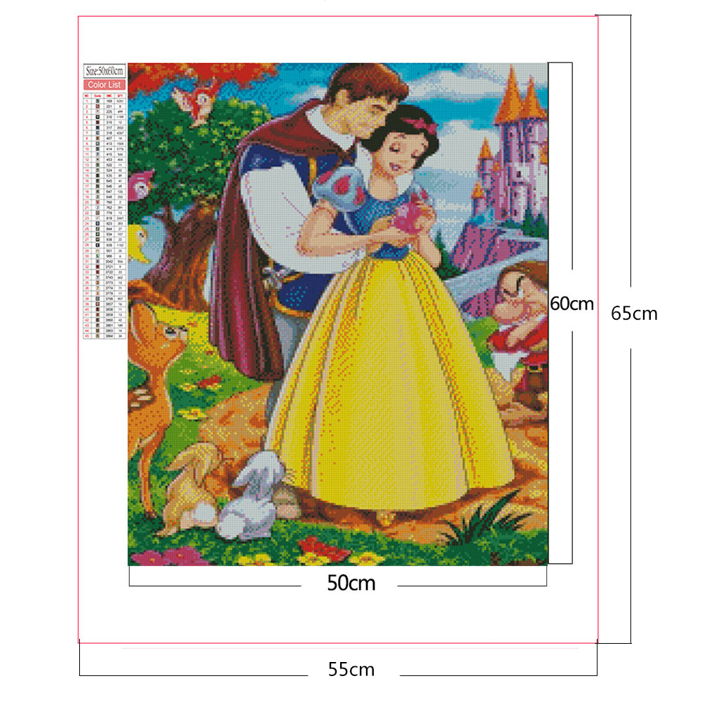 Snow White And The Prince - Full Square Drill Diamond Painting 50*60CM