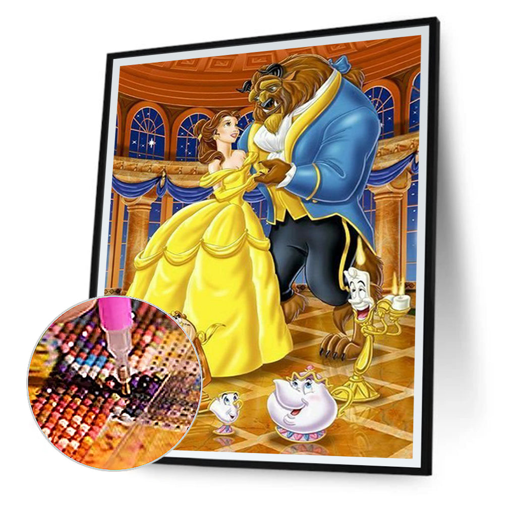 Beauty And The Beast - Full Round Drill Diamond Painting 50*70CM