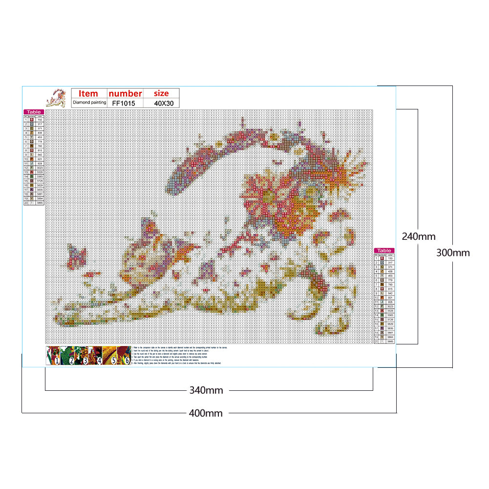 Flower Cat - Full Square Drill Diamond Painting 40*30CM