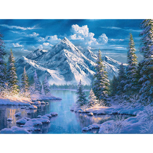 Alpine Creek 40*30CM(Canvas) Full Square Drill Diamond Painting