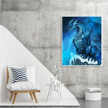 Blue Pterosaur - Full Round Drill Diamond Painting 40*50CM