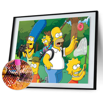 The Simpsons - Full Round Drill Diamond Painting 50*40CM