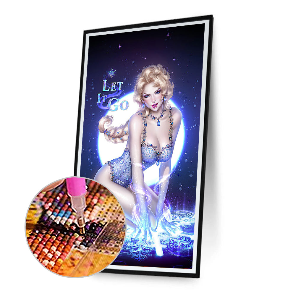 Princess Elsa - Full Round Drill Diamond Painting 30*70CM