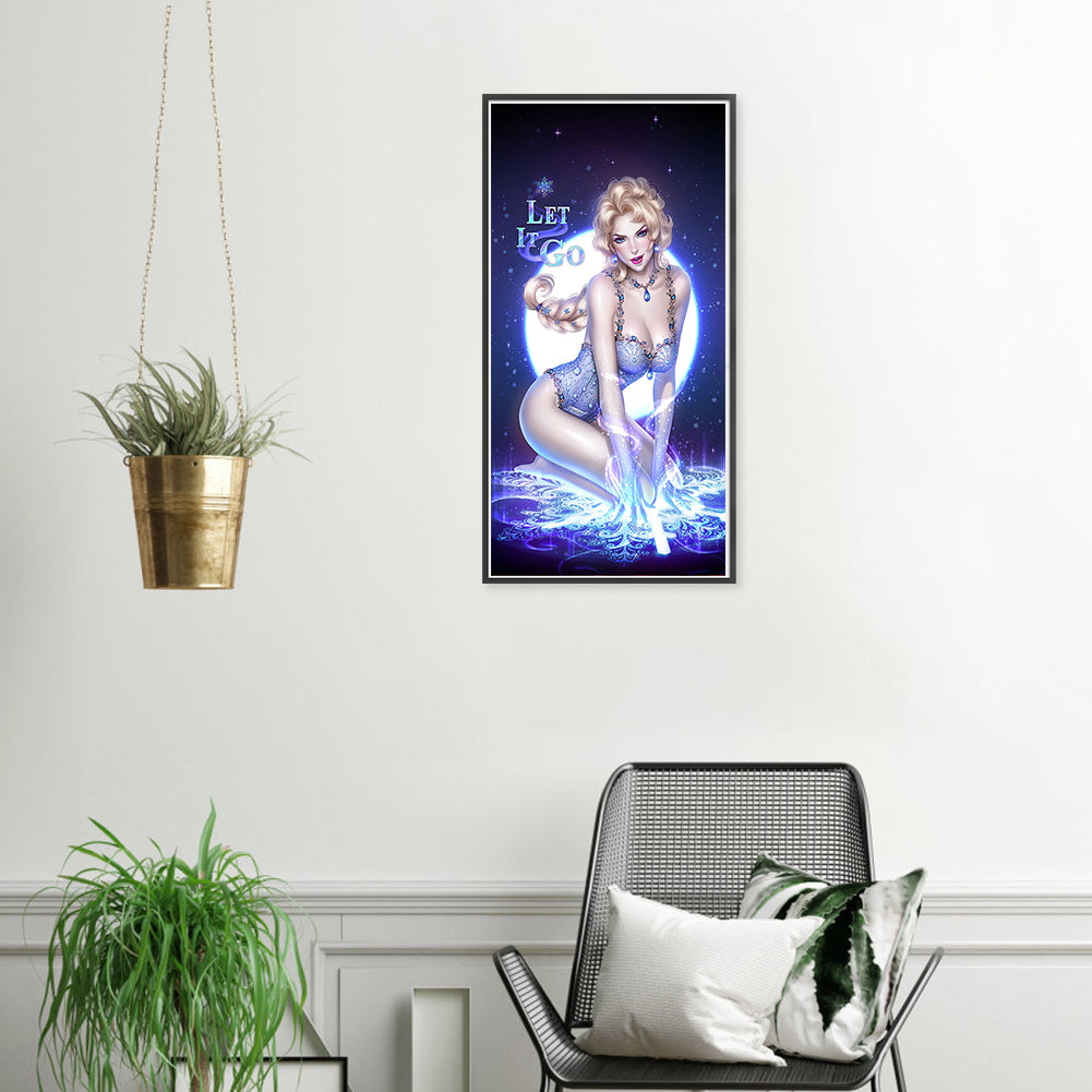 Princess Elsa - Full Round Drill Diamond Painting 30*70CM