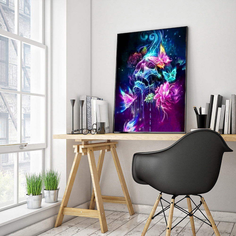 Skull - Full Round Drill Diamond Painting 40*50CM