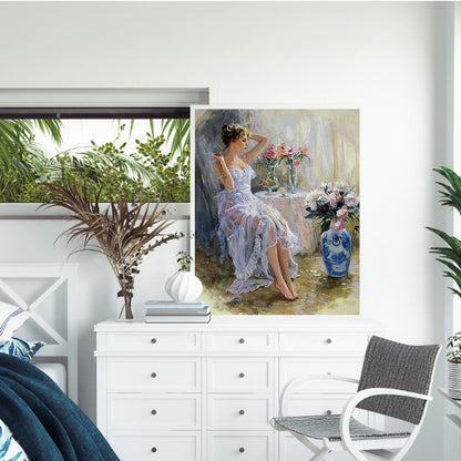 Elegant Woman - Full Round Drill Diamond Painting 40*50CM