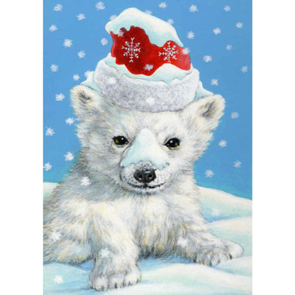 Little Polar Bear - Full Round Drill Diamond Painting 30*40CM