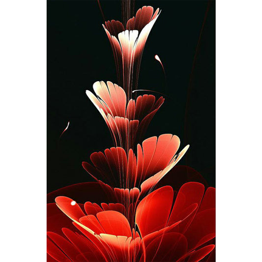 Red Flower - Full Square Drill Diamond Painting 40*80CM