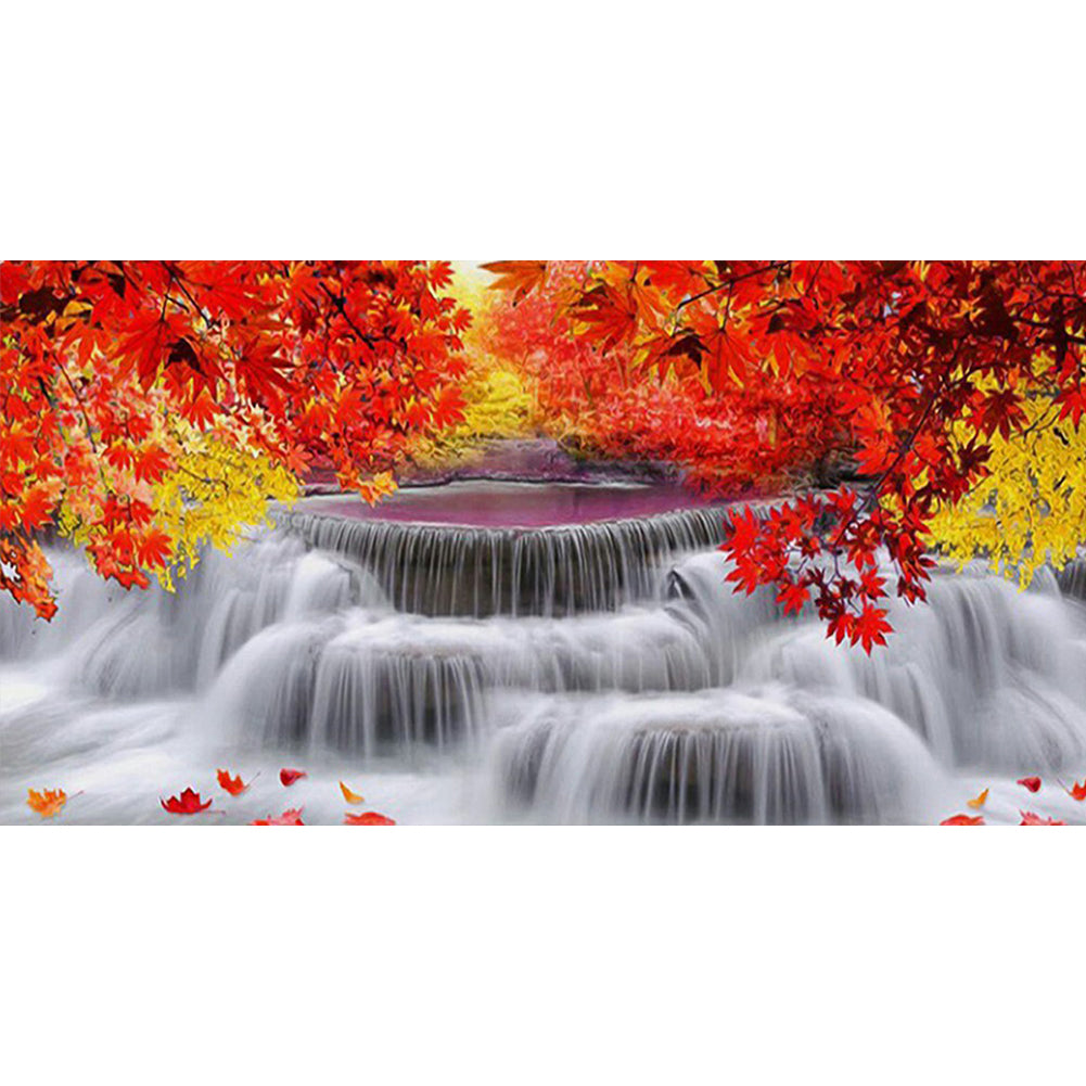 Fenglin Waterfall - Full Square Drill Diamond Painting 80*40CM
