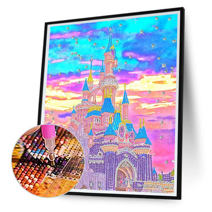 Fireworks Castle - Special Shaped Drill Diamond Painting 30*40CM